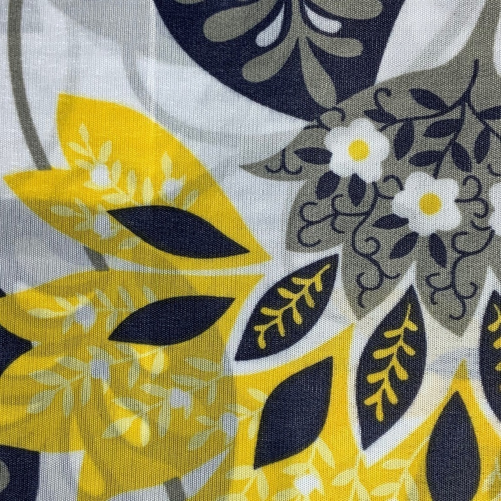 Shower Curtain Fabric Botanical Leaf Print Multicolor Blue Black Grey Yellow - Picture 5 of 11